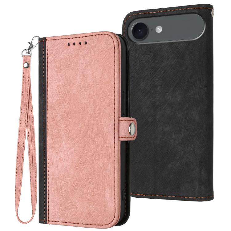 Side Buckle Double Fold Hand Strap Leather Phone Case, iPhone 16e, For iPhone 16 Pro Max, For iPhone 16 Pro, For iPhone 16 Plus