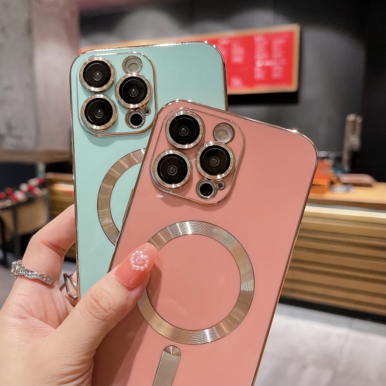 Magsafe Plating TPU Phone Case with Lens Film, For iPhone 15 Pro Max, For iPhone 15 Pro, For iPhone 15 Plus, For iPhone 15
