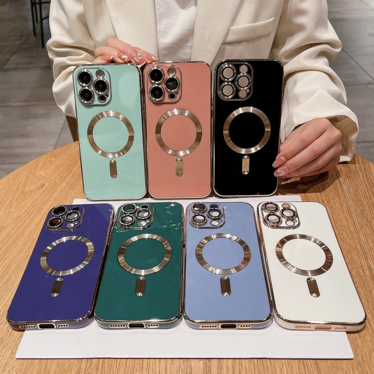 Magsafe Plating TPU Phone Case with Lens Film, For iPhone 13 Pro Max, For iPhone 13 Pro, For iPhone 13, For iPhone 12