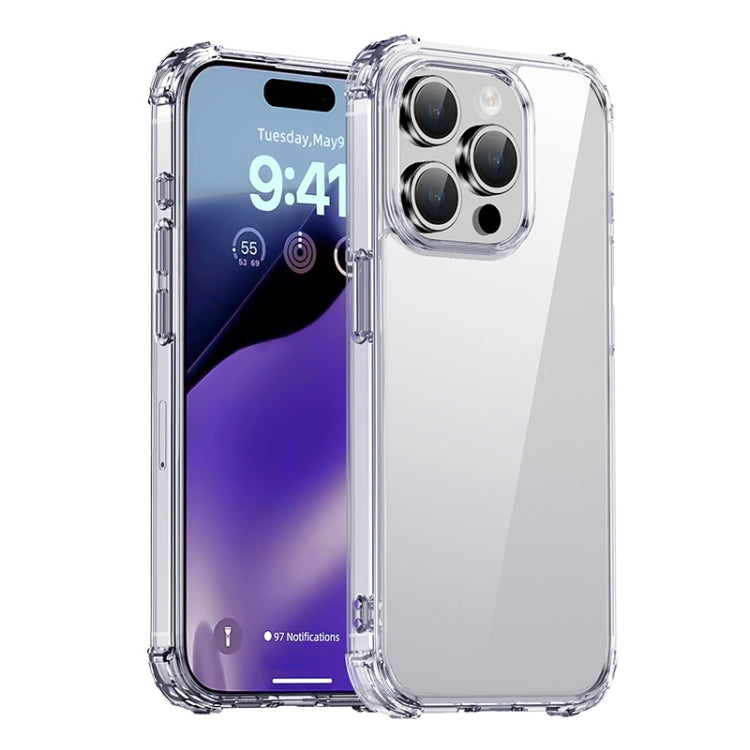 iPAKY Crystal Clear Series Shockproof PC + TPU Protective Phone Case, For iPhone 16e, For iPhone 16 Pro Max, For iPhone 16 Pro, For iPhone 16 Plus, For iPhone 16, For iPhone 15 Pro Max, For iPhone 15 Pro, For iPhone 15 Plus, For iPhone 15