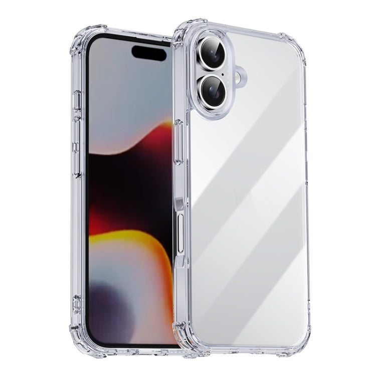 iPAKY Crystal Clear Series Shockproof PC + TPU Protective Phone Case, For iPhone 16e, For iPhone 16 Pro Max, For iPhone 16 Pro, For iPhone 16 Plus, For iPhone 16, For iPhone 15 Pro Max, For iPhone 15 Pro, For iPhone 15 Plus, For iPhone 15