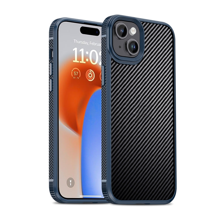 iPAKY MG Series Carbon Fiber PC + TPU Protective Phone Case, For iPhone 15 Pro Max, For iPhone 15 Pro, For iPhone 15 Plus, For iPhone 15