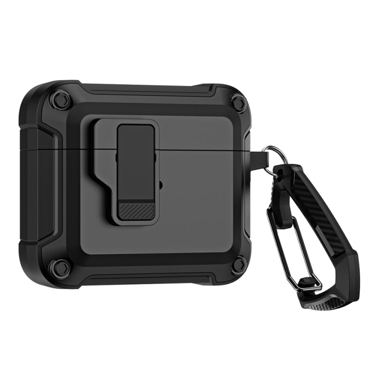 TPU + PC Wireless Bluetooth Earphone Protective Case with Switch Lock & Hook, For AirPods 3