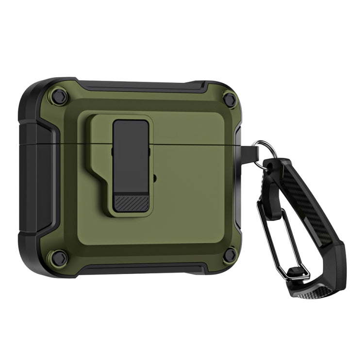 TPU + PC Wireless Bluetooth Earphone Protective Case with Switch Lock & Hook, For AirPods 3