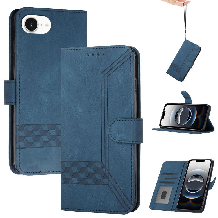 Cubic Skin Feel Flip Leather Phone Case, For iPhone 17 Pro Max, For iPhone 17 Pro, For iPhone 17, For iPhone Air