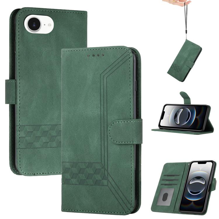 Cubic Skin Feel Flip Leather Phone Case, For iPhone 17 Pro Max, For iPhone 17 Pro, For iPhone 17, For iPhone Air
