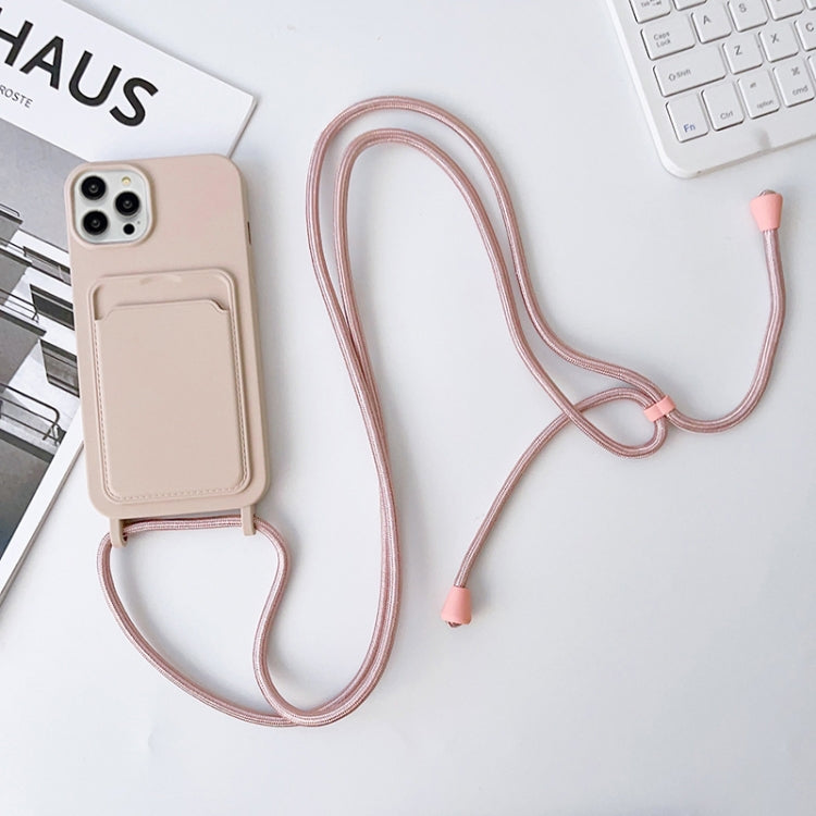 Crossbody Lanyard Elastic Silicone Card Holder Phone Case, For iPhone 15 Pro