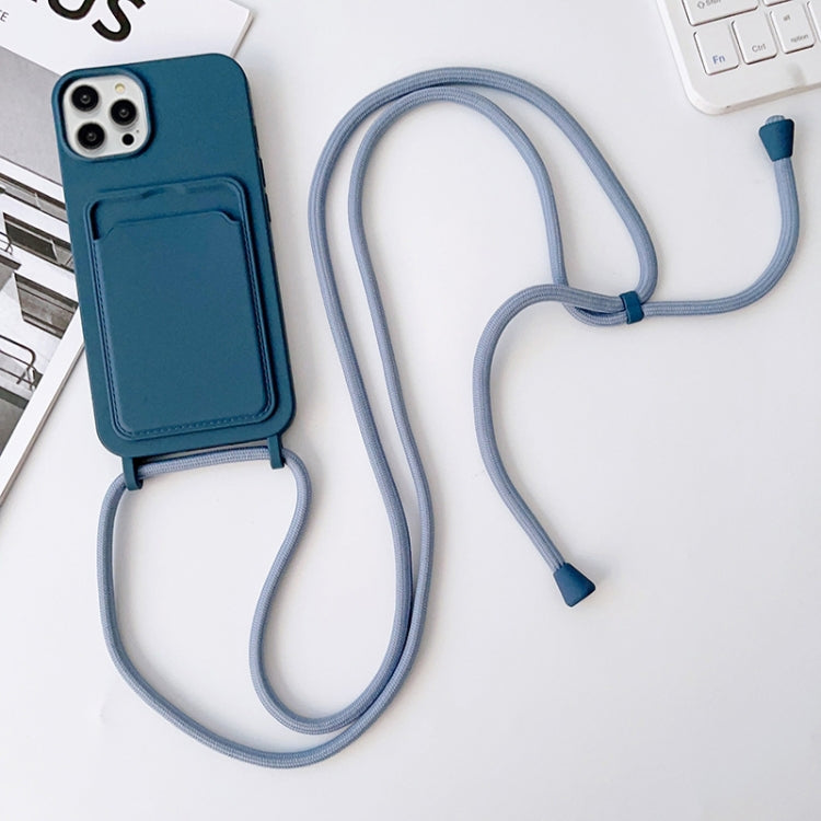 Crossbody Lanyard Elastic Silicone Card Holder Phone Case, For iPhone 15 Pro
