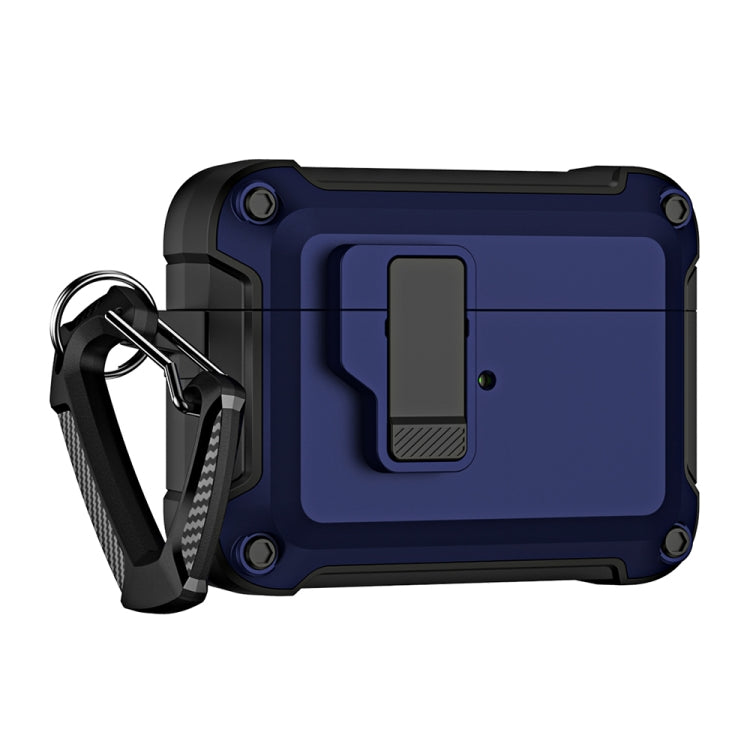 TPU + PC Wireless Bluetooth Earphone Protective Case with Switch Lock & Hook, For AirPods Pro 2