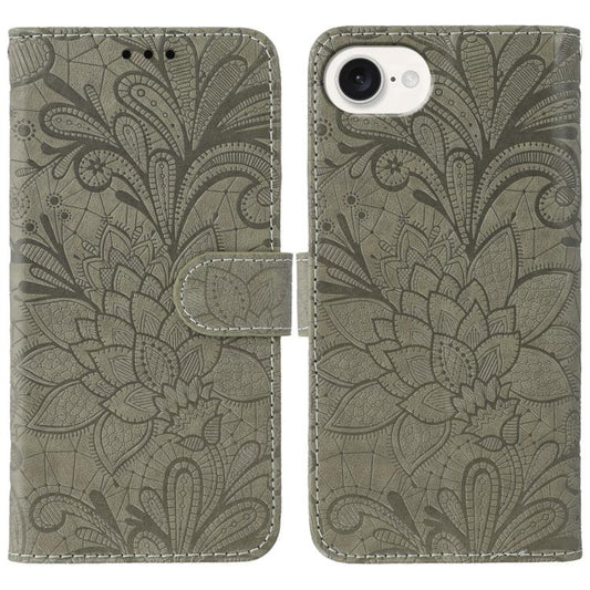 Lace Flower Embossing Flip Leather Phone Case, For iPhone 17 Pro Max, For iPhone 17 Pro, For iPhone 17, For iPhone Air