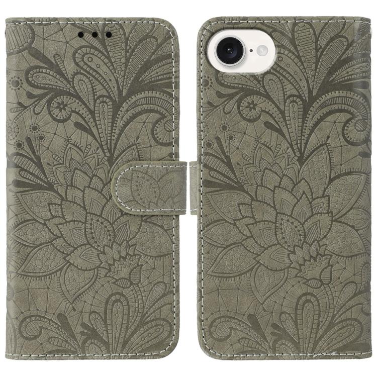 Lace Flower Embossing Flip Leather Phone Case, For iPhone 17 Pro Max, For iPhone 17 Pro, For iPhone 17, For iPhone Air