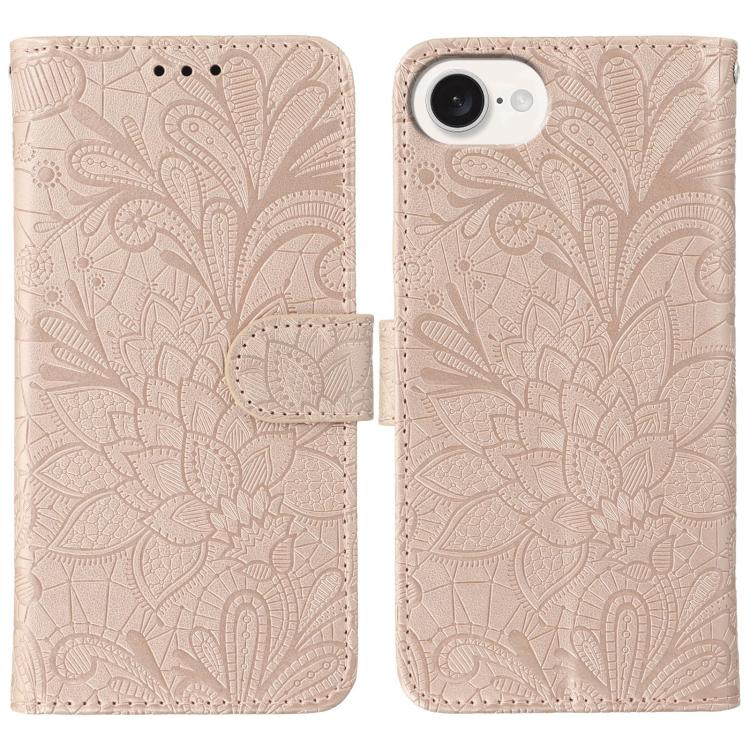 Lace Flower Embossing Flip Leather Phone Case, For iPhone 17 Pro Max, For iPhone 17 Pro, For iPhone 17, For iPhone Air