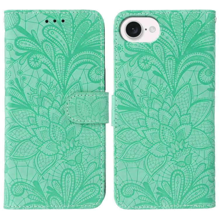 Lace Flower Embossing Flip Leather Phone Case, For iPhone 17 Pro Max, For iPhone 17 Pro, For iPhone 17, For iPhone Air