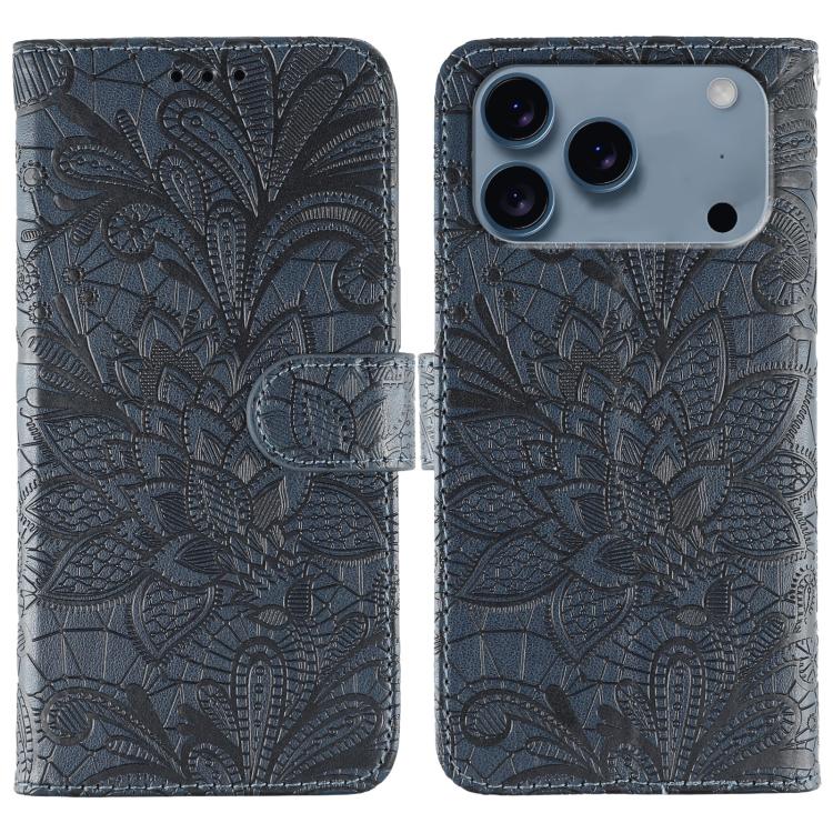 Lace Flower Embossing Flip Leather Phone Case, For iPhone 17 Pro Max, For iPhone 17 Pro, For iPhone 17, For iPhone Air