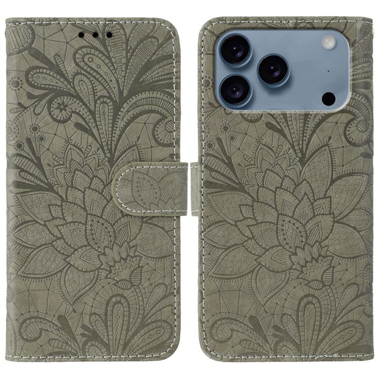 Lace Flower Embossing Flip Leather Phone Case, For iPhone 17 Pro Max, For iPhone 17 Pro, For iPhone 17, For iPhone Air