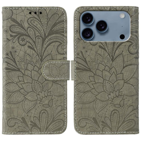Lace Flower Embossing Flip Leather Phone Case, For iPhone 17 Pro Max, For iPhone 17 Pro, For iPhone 17, For iPhone Air