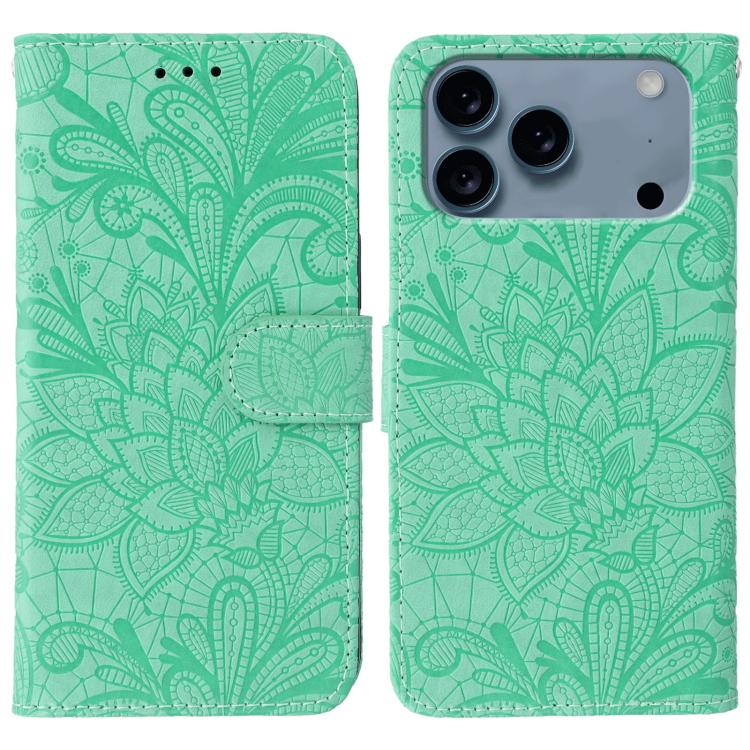 Lace Flower Embossing Flip Leather Phone Case, For iPhone 17 Pro Max, For iPhone 17 Pro, For iPhone 17, For iPhone Air