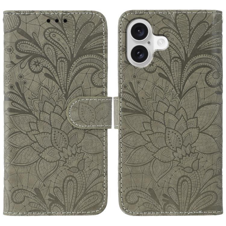 Lace Flower Embossing Flip Leather Phone Case, For iPhone 17 Pro Max, For iPhone 17 Pro, For iPhone 17, For iPhone Air