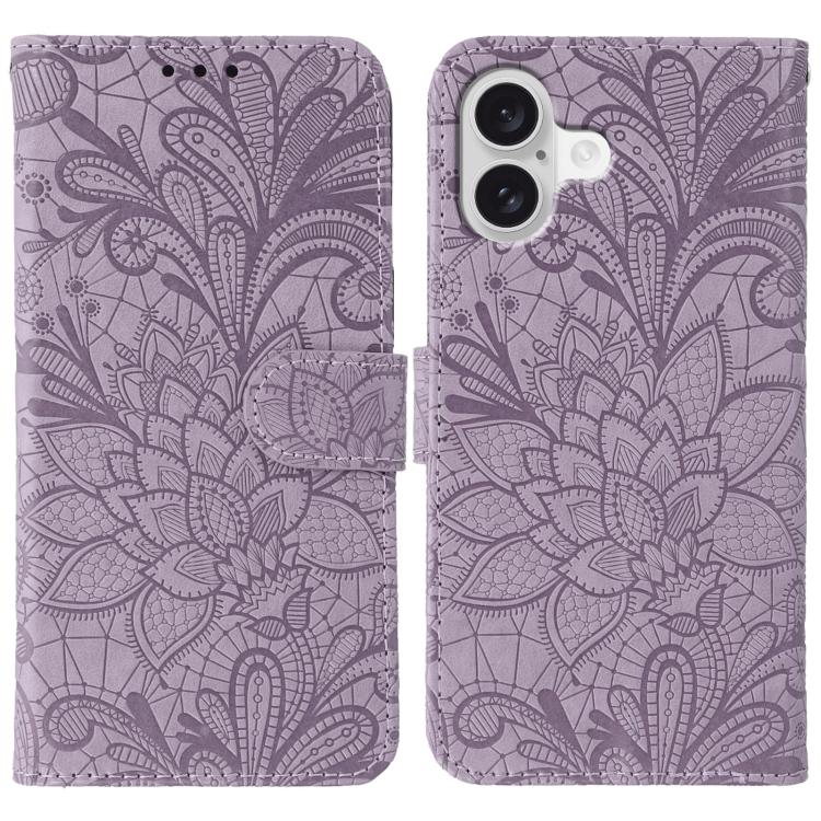 Lace Flower Embossing Flip Leather Phone Case, For iPhone 17 Pro Max, For iPhone 17 Pro, For iPhone 17, For iPhone Air