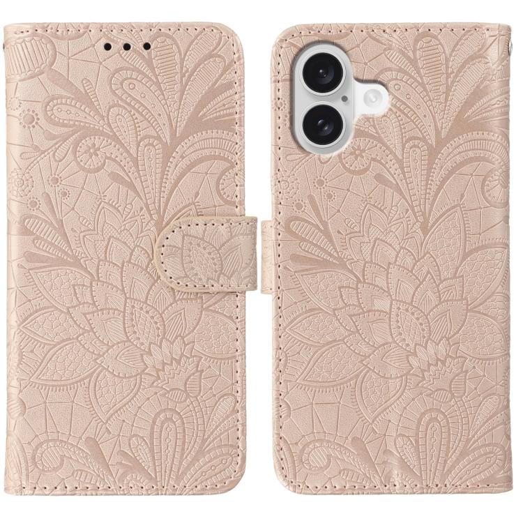 Lace Flower Embossing Flip Leather Phone Case, For iPhone 17 Pro Max, For iPhone 17 Pro, For iPhone 17, For iPhone Air