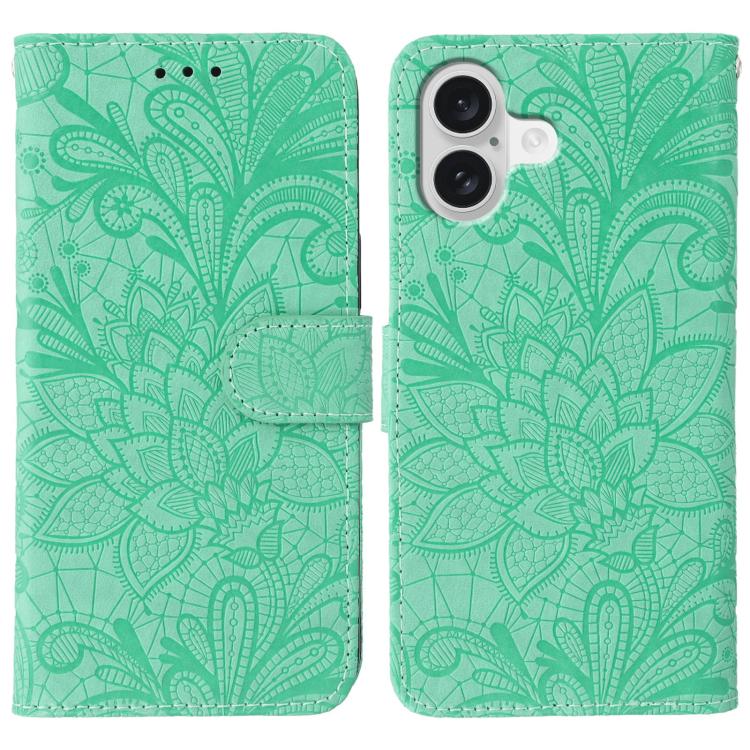 Lace Flower Embossing Flip Leather Phone Case, For iPhone 17 Pro Max, For iPhone 17 Pro, For iPhone 17, For iPhone Air