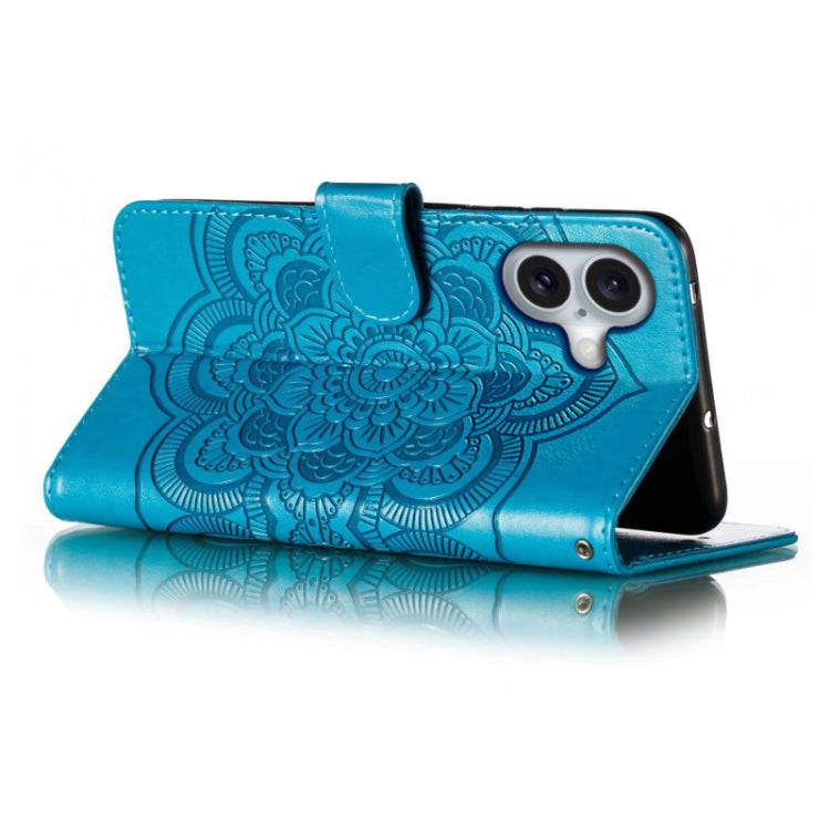 Mandala Embossing Pattern Horizontal Flip Leather Phone Case, For iPhone 16, For iPhone 15 Pro Max, For iPhone 15 Pro