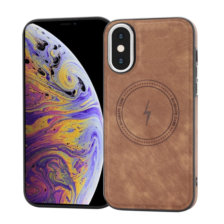 Side PU Hybrid TPU Magsafe Phone Case, For iPhone 11, For iPhone 11 Pro, For iPhone XR, For iPhone XS Max