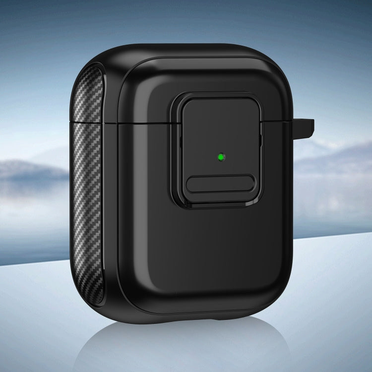 TPU + PC Wireless Earphones Case with Magnetic Switch, For AirPods 2 / 1
