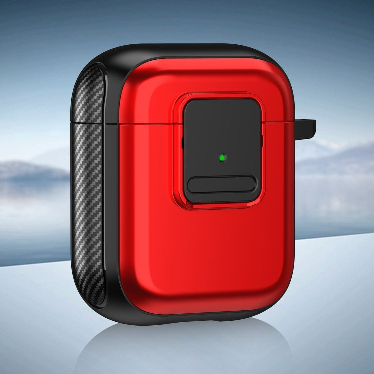 TPU + PC Wireless Earphones Case with Magnetic Switch, For AirPods 2 / 1