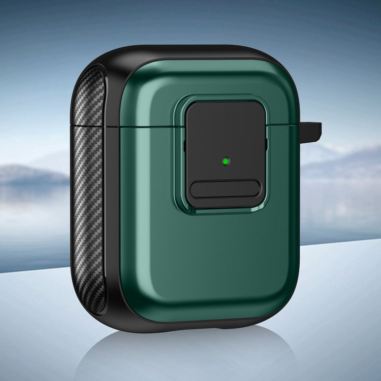 TPU + PC Wireless Earphones Case with Magnetic Switch, For AirPods 2 / 1