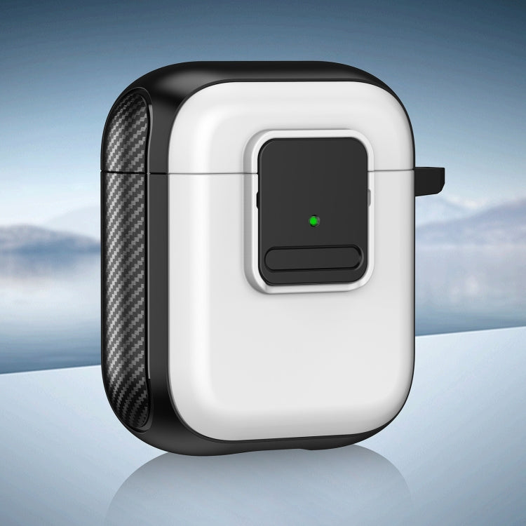 TPU + PC Wireless Earphones Case with Magnetic Switch, For AirPods 2 / 1