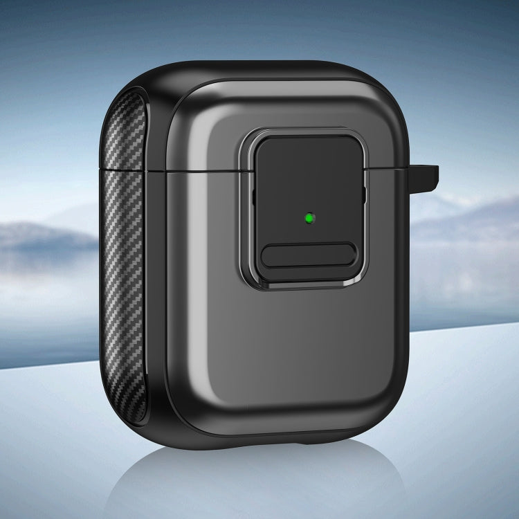 TPU + PC Wireless Earphones Case with Magnetic Switch, For AirPods 2 / 1
