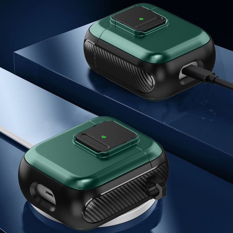 TPU + PC Wireless Earphones Case with Magnetic Switch, For AirPods 2 / 1