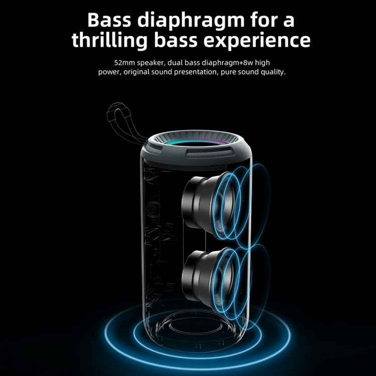 T&G TG-656 Portable Wireless 3D Stereo Subwoofer Bluetooth Speaker Support FM / LED Atmosphere Light, TG-656