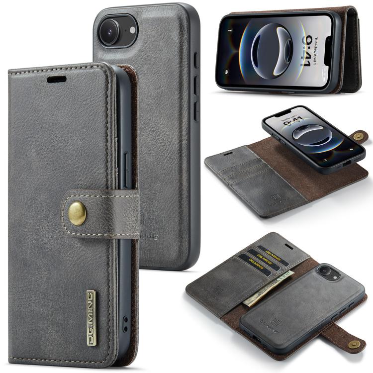 DG.MING Crazy Horse Texture Detachable Magnetic Leather Phone Case, For iPhone 16e, For iPhone 16 Pro Max, For iPhone 16 Pro, For iPhone 16 Plus