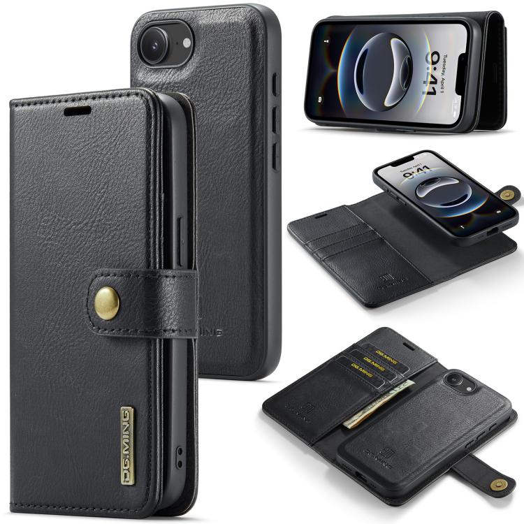 DG.MING Crazy Horse Texture Detachable Magnetic Leather Phone Case, For iPhone 16e, For iPhone 16 Pro Max, For iPhone 16 Pro, For iPhone 16 Plus