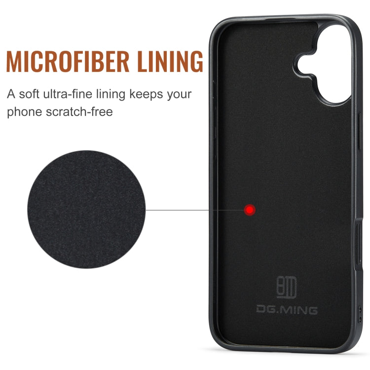 DG.MING M1 Series 3-Fold Multi Card Wallet Leather Phone Case, For iPhone 16, For iPhone 15 Pro Max, For iPhone 15 Pro, For iPhone 15 Plus