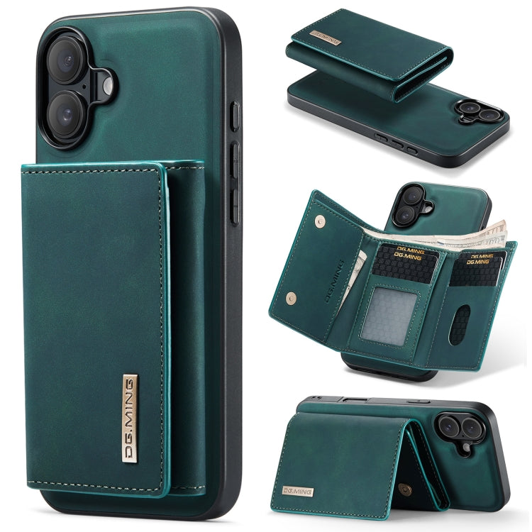 DG.MING M1 Series 3-Fold Multi Card Wallet Leather Phone Case, For iPhone 16, For iPhone 15 Pro Max, For iPhone 15 Pro, For iPhone 15 Plus