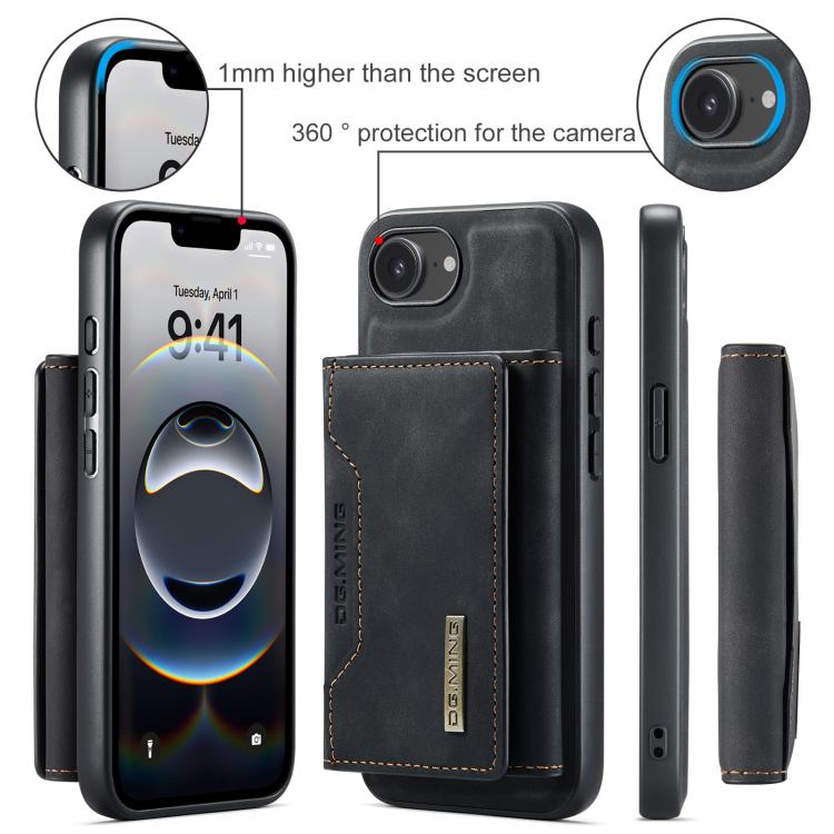 DG.MING M2 Series 3-Fold Card Bag Wallet Leather Phone Case, For iPhone 17 Pro Max, For iPhone 17 Pro, For iPhone 17, For iPhone Air