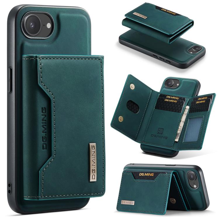 DG.MING M2 Series 3-Fold Card Bag Wallet Leather Phone Case, For iPhone 17 Pro Max, For iPhone 17 Pro, For iPhone 17, For iPhone Air