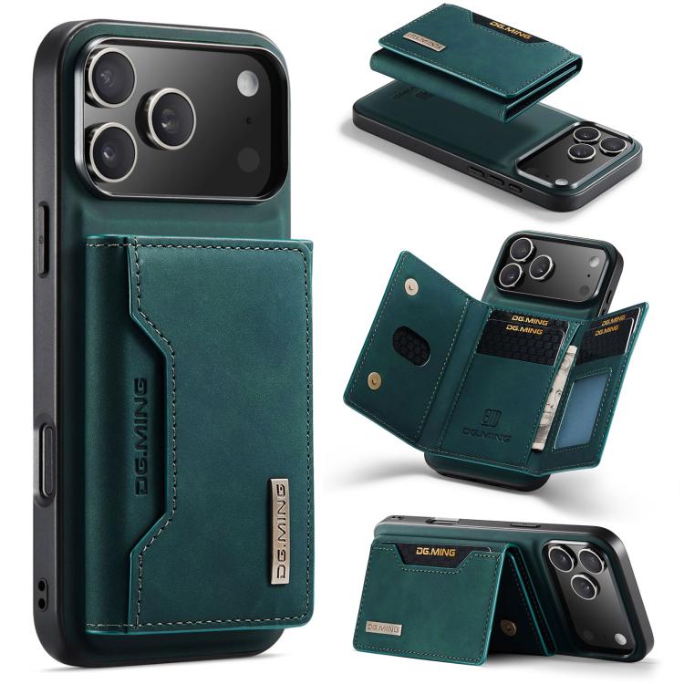 DG.MING M2 Series 3-Fold Card Bag Wallet Leather Phone Case, For iPhone 17 Pro Max, For iPhone 17 Pro, For iPhone 17, For iPhone Air