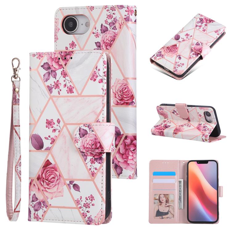 Marble Bronzing Stitching Leather Phone Case, For iPhone 17e / 16e, For iPhone 17 Pro Max, For iPhone 17 Pro, For iPhone 17, For iPhone Air, For iPhone 16 Pro Max