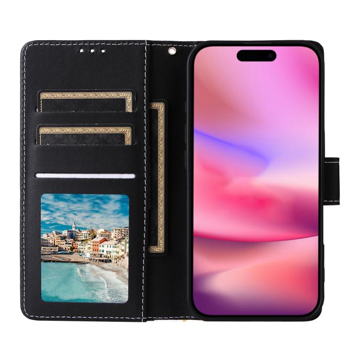 Marble Bronzing Stitching Leather Phone Case, For iPhone 17e / 16e, For iPhone 17 Pro Max, For iPhone 17 Pro, For iPhone 17, For iPhone Air, For iPhone 16 Pro Max