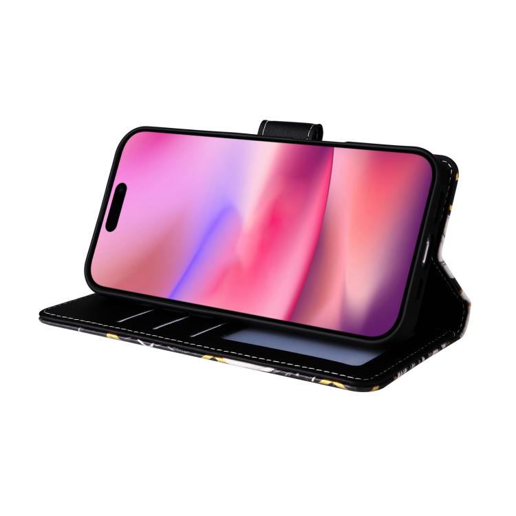 Marble Bronzing Stitching Leather Phone Case, For iPhone 17e / 16e, For iPhone 17 Pro Max, For iPhone 17 Pro, For iPhone 17, For iPhone Air, For iPhone 16 Pro Max