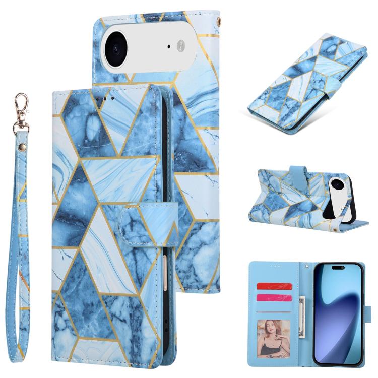 Marble Bronzing Stitching Leather Phone Case, For iPhone 17e / 16e, For iPhone 17 Pro Max, For iPhone 17 Pro, For iPhone 17, For iPhone Air, For iPhone 16 Pro Max