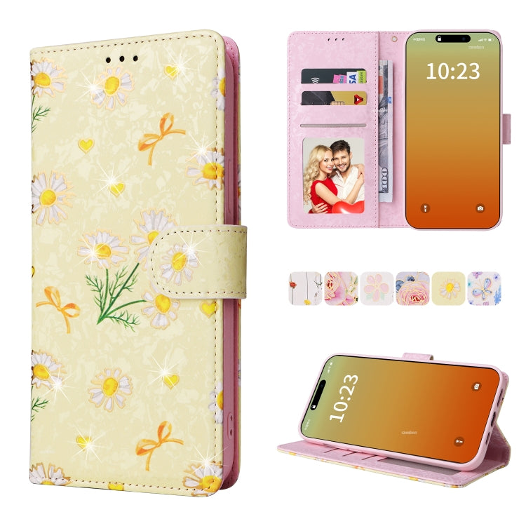 Bronzing Painting RFID Leather Case, For iPhone 16, For iPhone 15 Pro Max, For iPhone 15 Pro, For iPhone 15 Plus