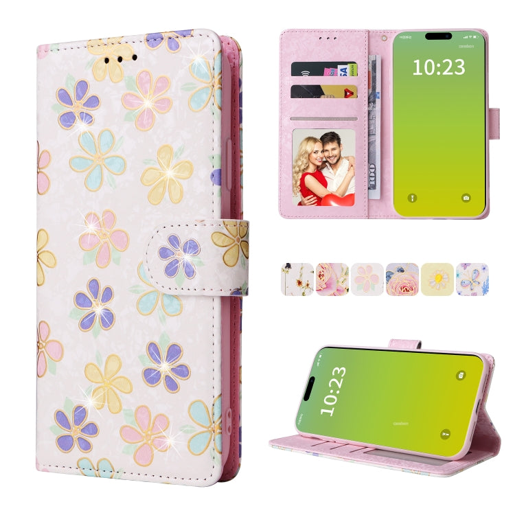 Bronzing Painting RFID Leather Case, For iPhone 15