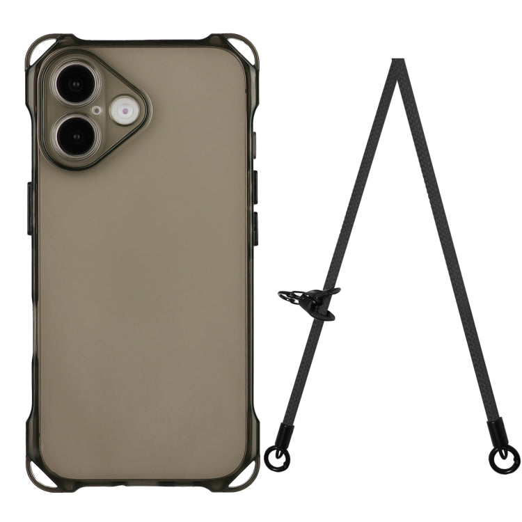Four-corner Shockproof TPU Phone Case with Lanyard