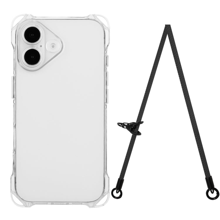 Four-corner Shockproof TPU Phone Case with Lanyard
