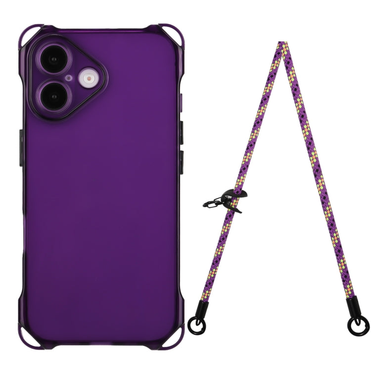 Four-corner Shockproof TPU Phone Case with Lanyard